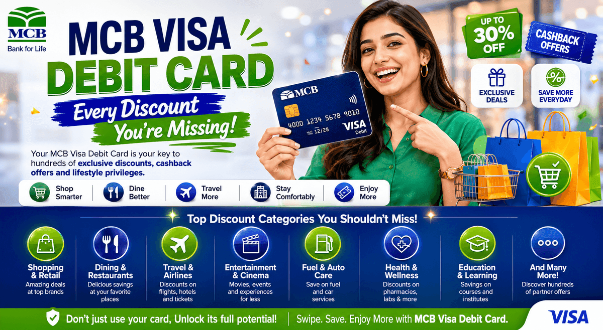 MCB Visa Debit Card - Every Discount You're Missing in 2026