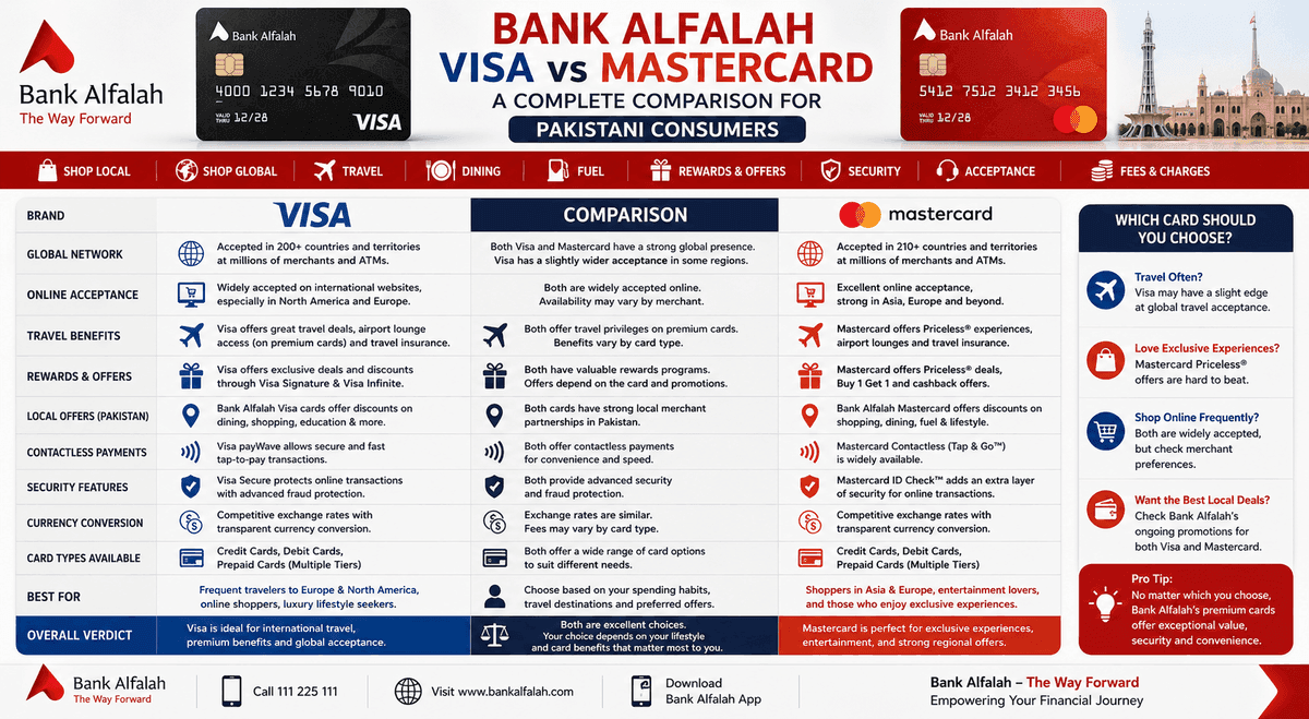 Bank Alfalah VISA vs Mastercard - Which Is Better for You in 2026?